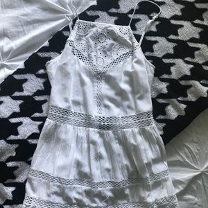 A&F White Eyelet Cut-out Dress